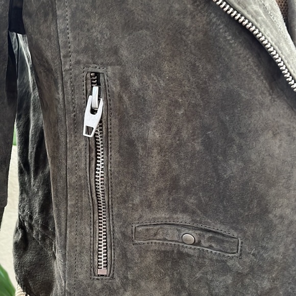 NWOT SL8 Genuine suede moto jacket, SL8. Size L Color Green. This jacket - Picture 9 of 12